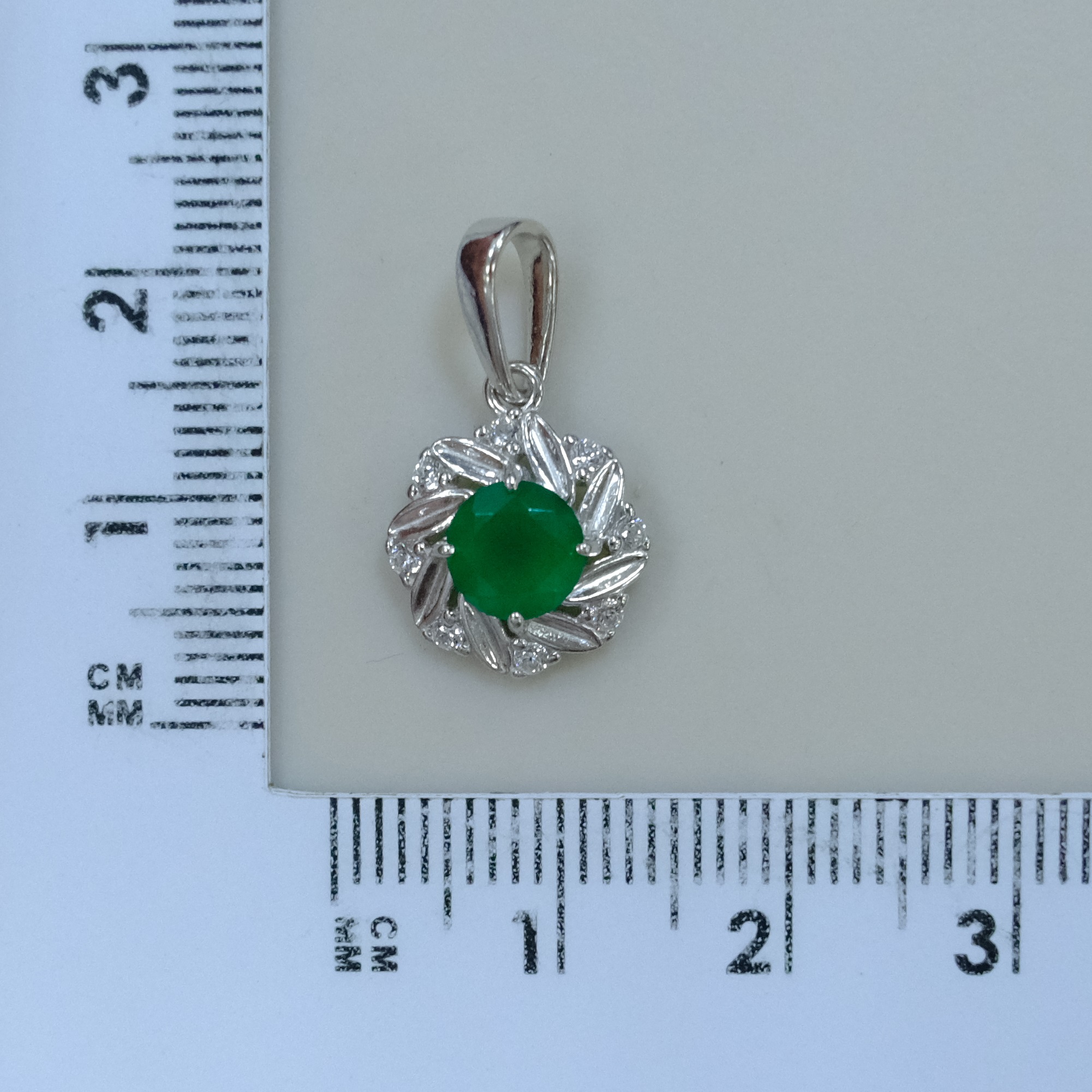Серебряная подвеска с агатом